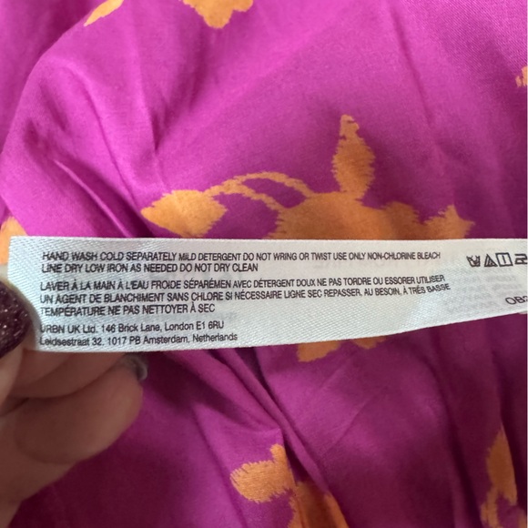 By Anthropologie Women’s Off The Shoulder Smocked Midi Dress Pink XL - Picture 5 of 9